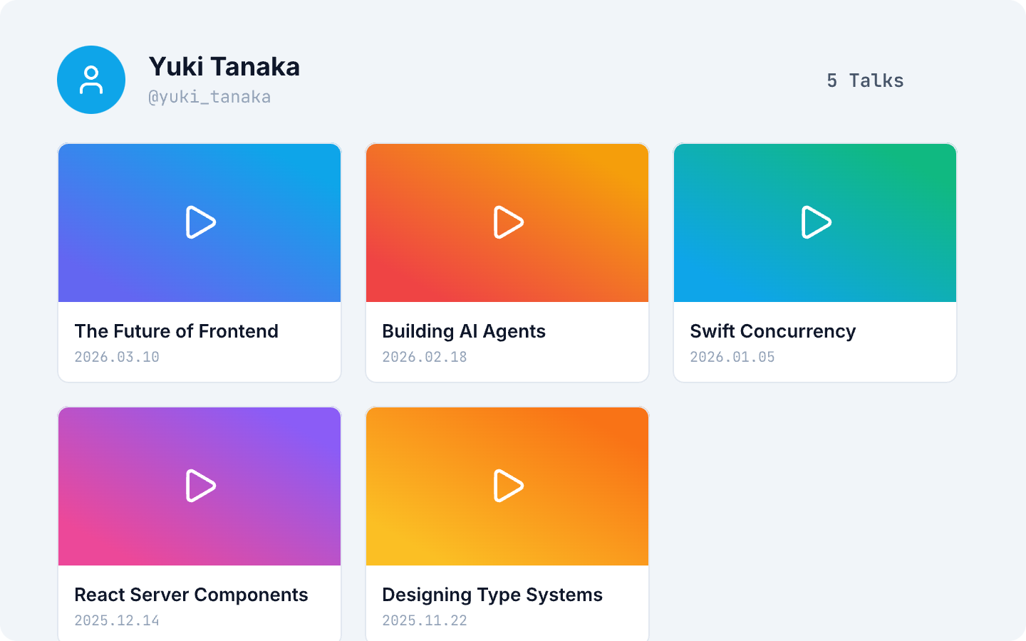 Profile page