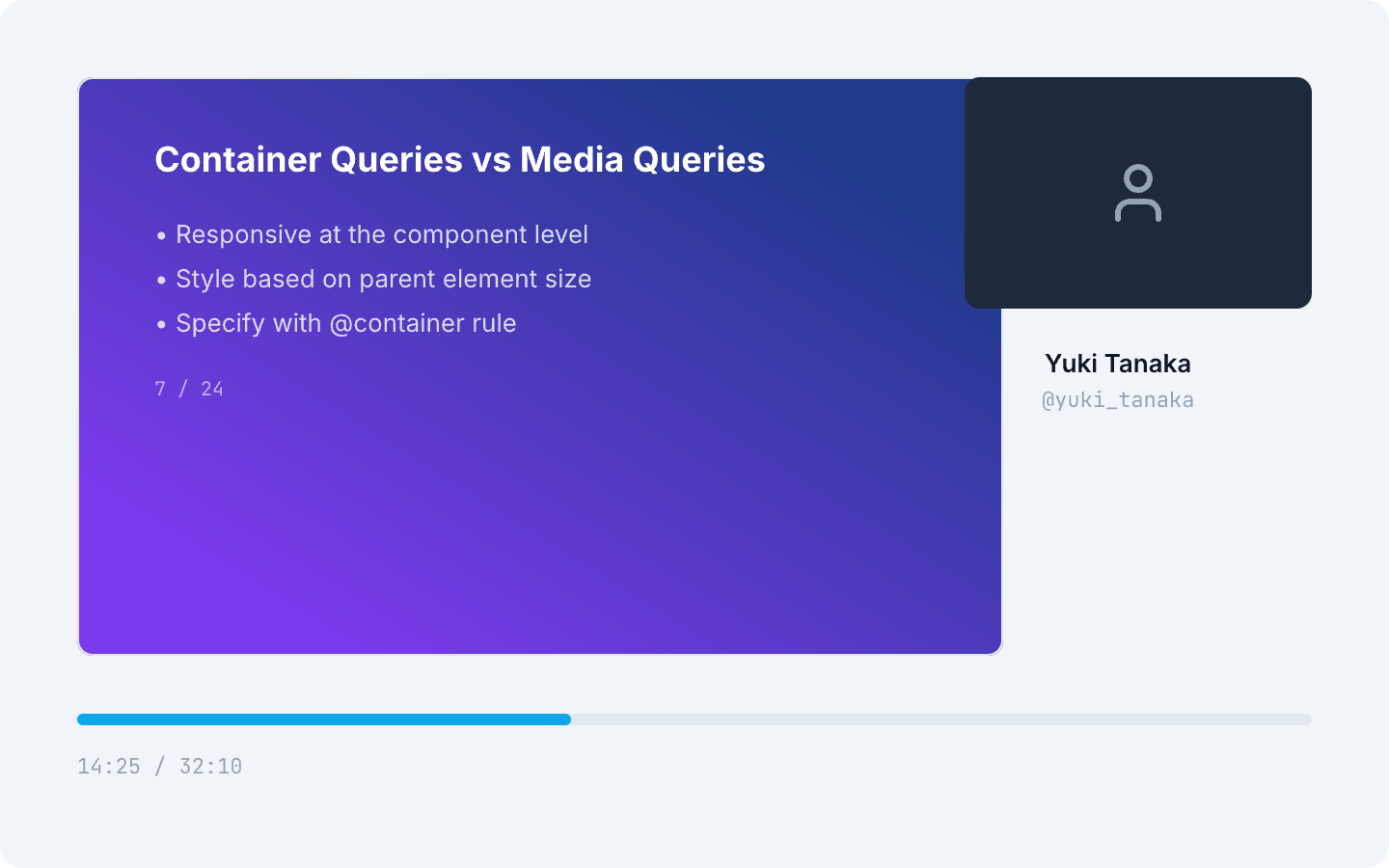 Watch page